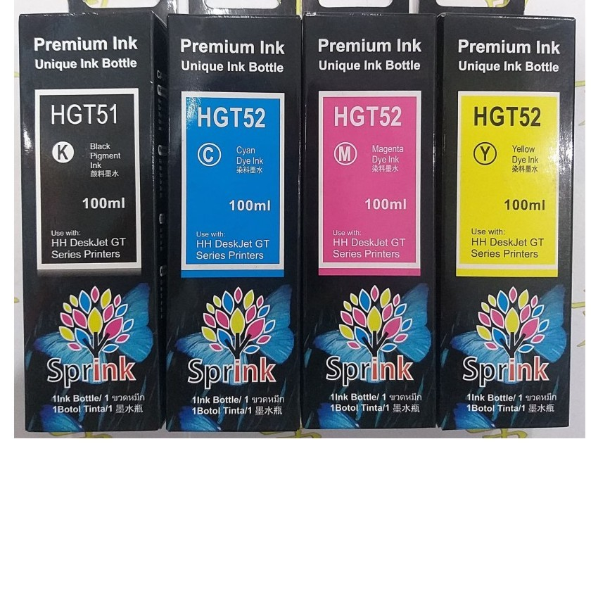 Jual TINTA SPRINK HP GT51/GT53 BLACK & GT52 COLOR - Merk SPRINK - 100 ...