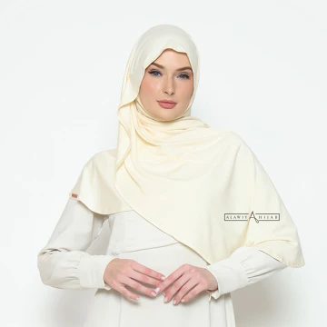 Alawiyahijab Mara Instant TENCEL™ Pashmina Oval Antibacterial (Pashmina Curve Semi Instant