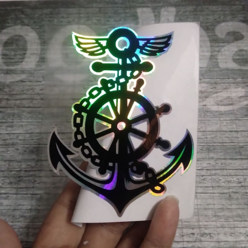 Jual Sticker CUTTING JANGKAR PELAUT DASARAN HOLOGRAM | Shopee Indonesia