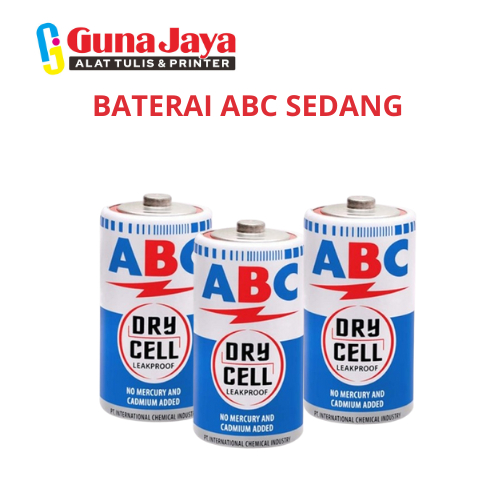 Jual Batu Baterai Sedang ABC Biru Dry Cell R14 C (HARGA SATUAN ...