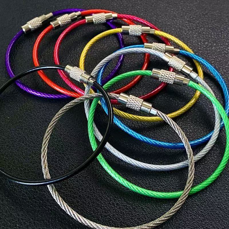 Jual Tali Stainless Steel Carabiner Wire Keys Hanging Karabiner ...