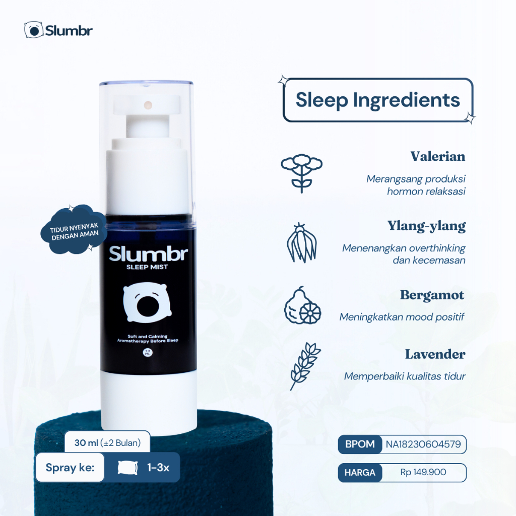 Jual SLUMBR Sleep Mist - Aromaterapi Spray untuk Relaksasi - Essential ...