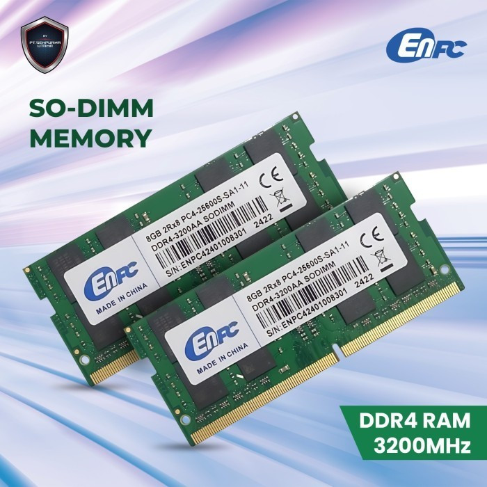 Jual ENPC PRO MEMORY SODIMM 8GB DDR4 PC 3200 SINGLE CHANNEL | Shopee ...