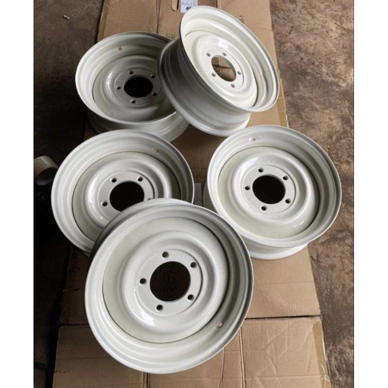 Jual VELG R15 pcd 5 x 139.7 MONO BLOK WARNA PUTIH 5 UNIT | Shopee Indonesia