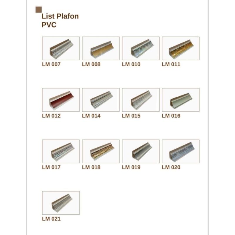 Jual Lis Plafon PVC Tipe LM Panjang 4 Meter Titian PVC | Shopee Indonesia