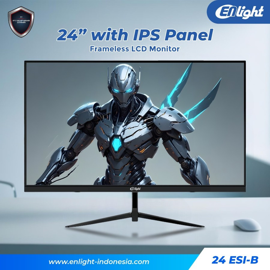 Jual Monitor Enlight 24ESI-B 24 Inch 5ms Slim Frameless LED Monitor ...