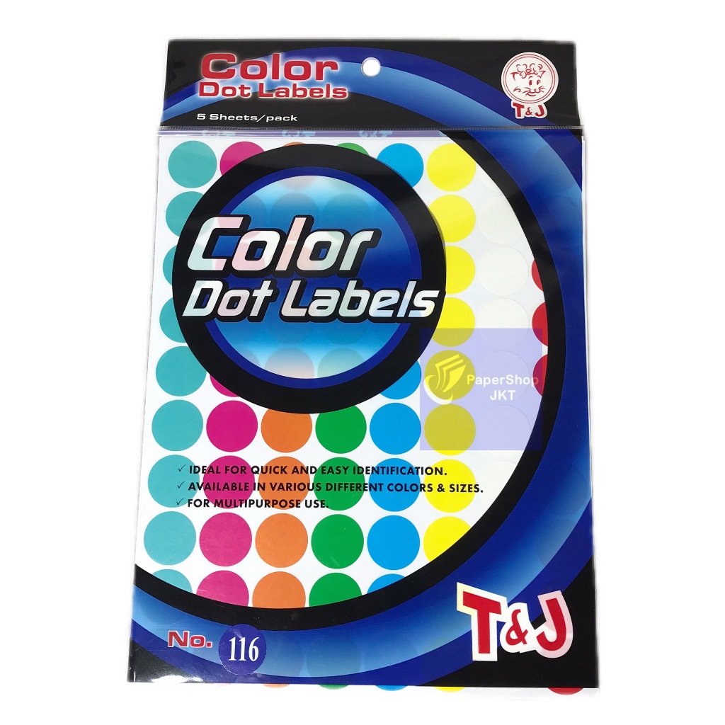 Jual TOM & JERRY - Color Dot Label 114/115/116/117/118 - Marking ...