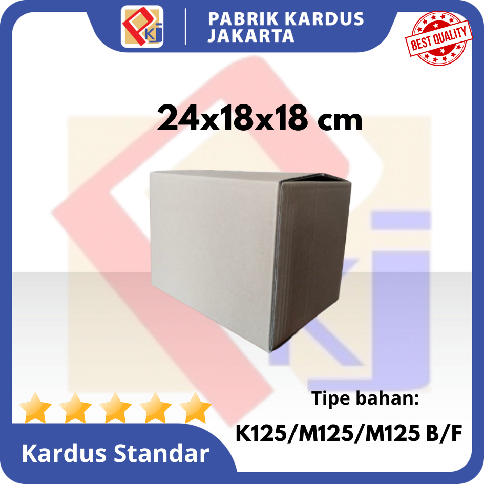 Jual KARDUS POLOS STANDAR PACKING UKURAN 24x18x18 cm | Shopee Indonesia