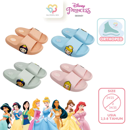 Balmoral Kids Sandal Training Karet Anak Girls Disney Princess