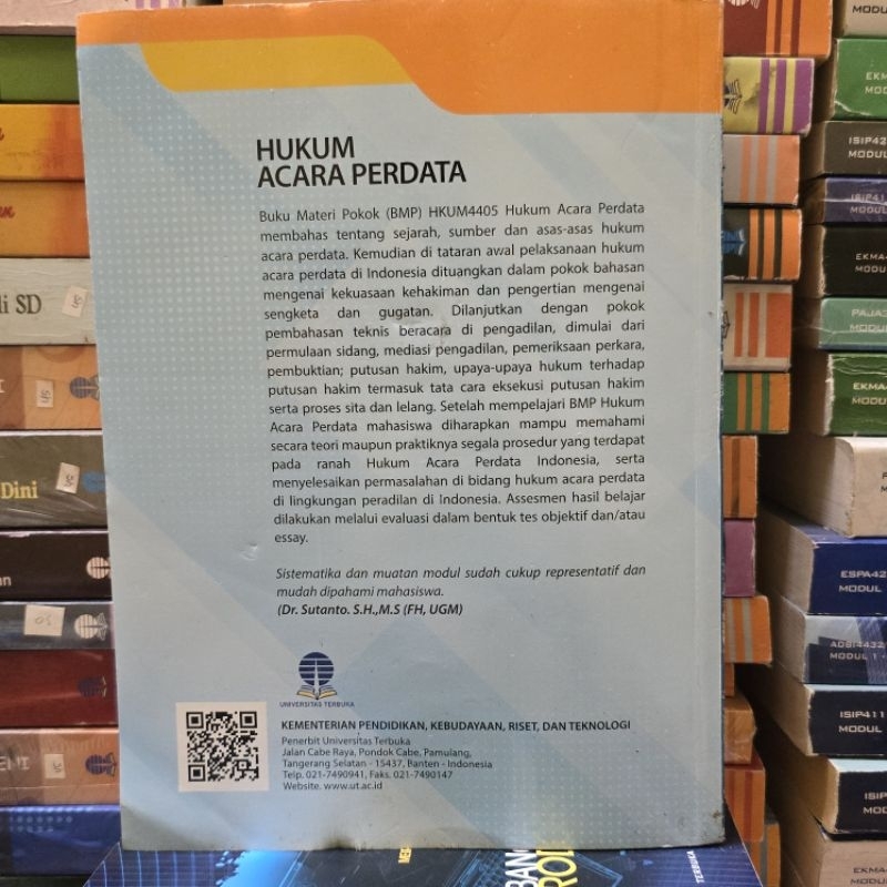 Jual UNIVERSITAS TERBUKA - HUKUM ACARA PERDATA EDISI 2 BENNY RIYANTO ...