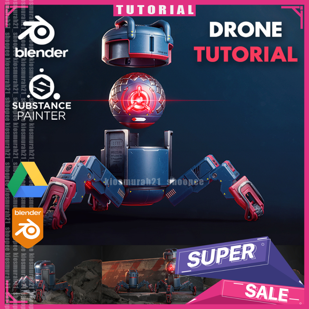 Jual Blender 3D - Blender Drone Tutorial – Complete Edition 3D Blender ...
