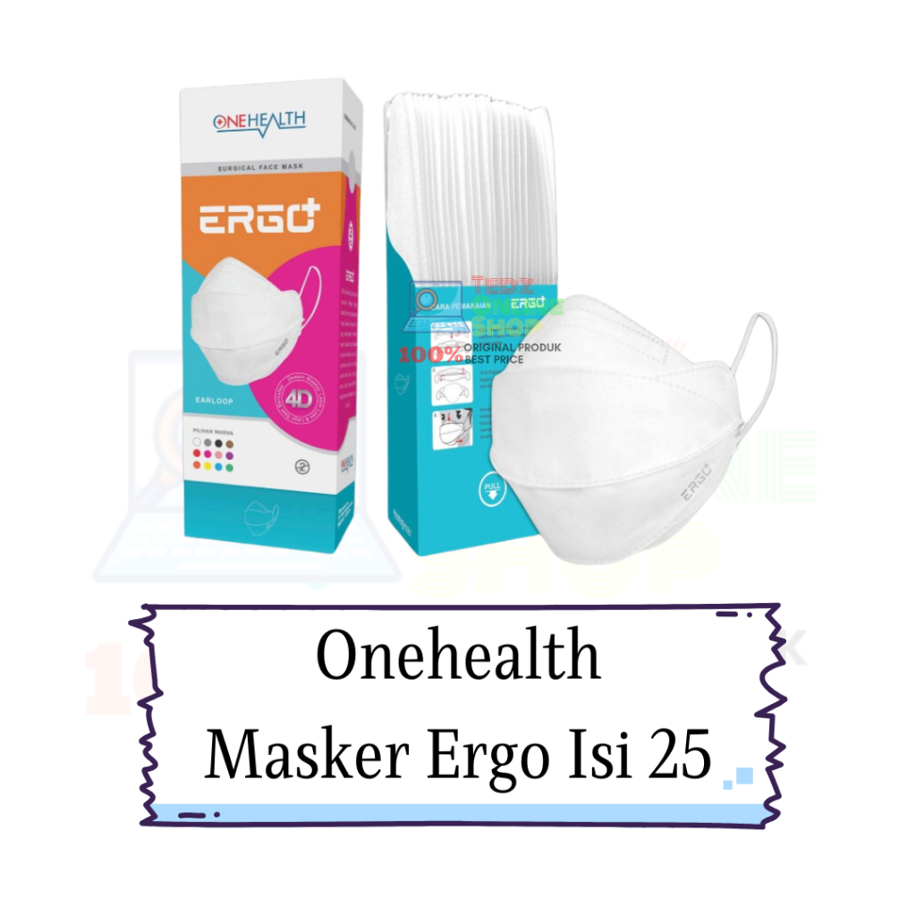 Jual Onehealth Masker Ergo Isi 25 Pcs | Shopee Indonesia