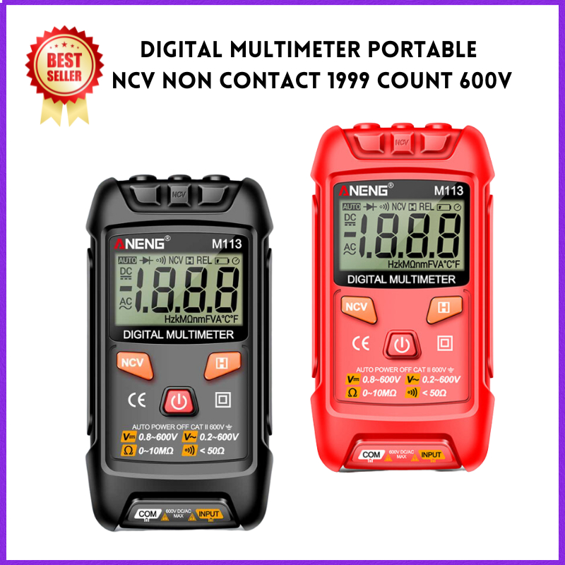 Jual COD ANENG Digital Multimeter NCV tanpa sentuh 1999 Count 600Volt ...