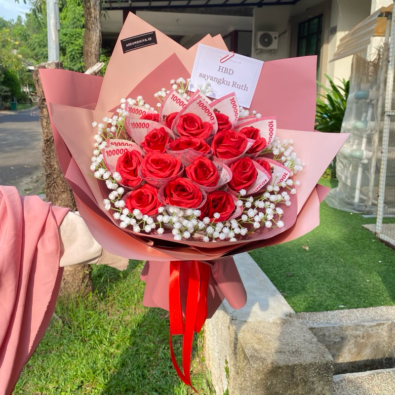 Jual MONEY BOUQUET ROUND/BULAT | BUKET UANG BENTUK BULAT | ARTIFICIAL ...