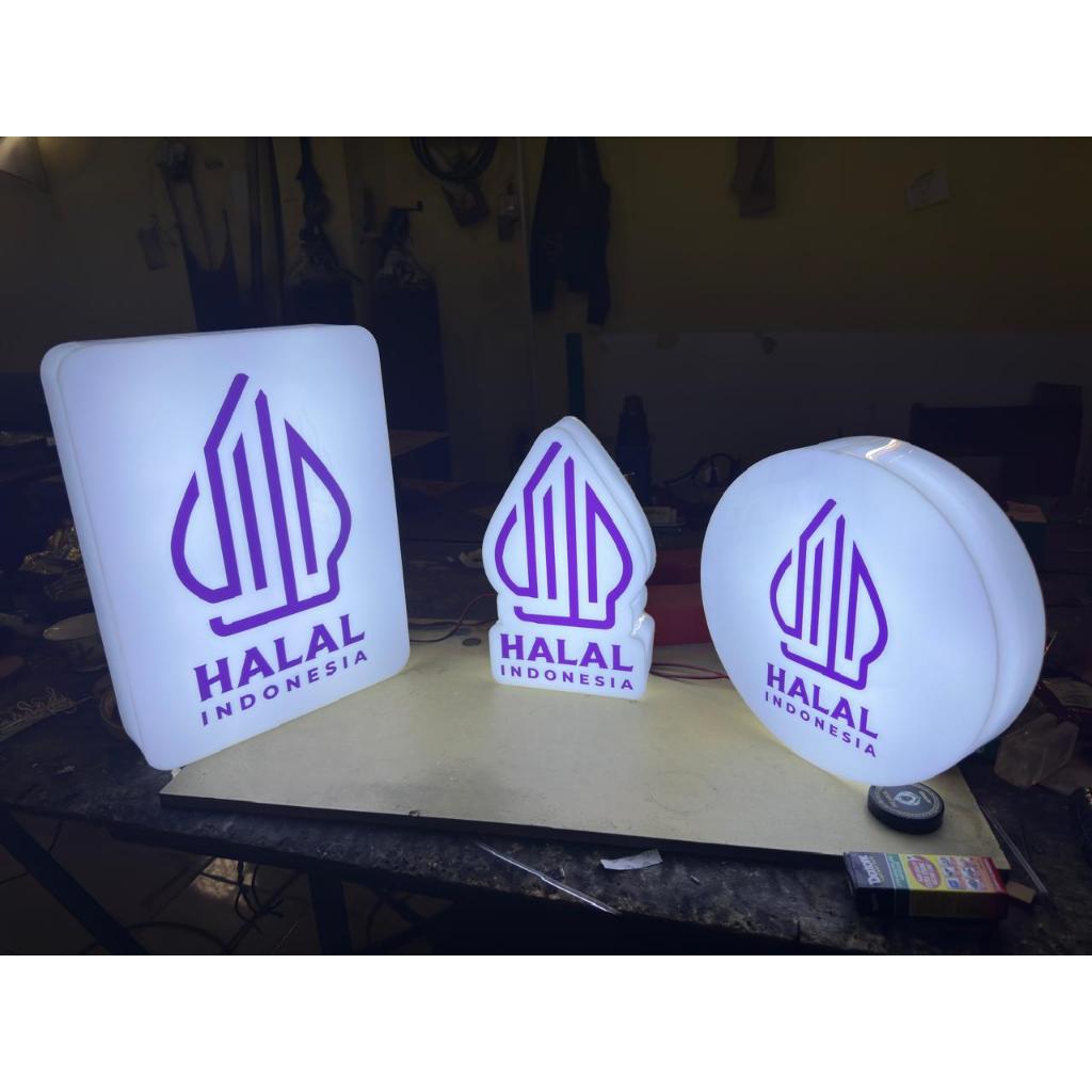 Jual Halal Indonesia Lampu LED NEON BOX dengan NO ID | Shopee Indonesia