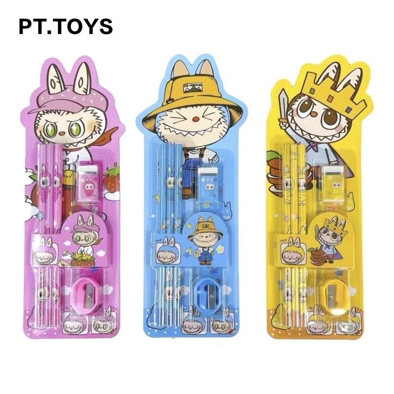 Jual LABUBU Set Alat Tulis Paket Stationery Anak Sekolah 6 In 1 - PT ...