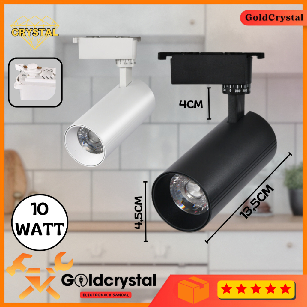 Jual LAMPU RELL TRACK LED SOROT LAMPU REL TRACKLIGHT SPOTLIGHT 10W 20W ...