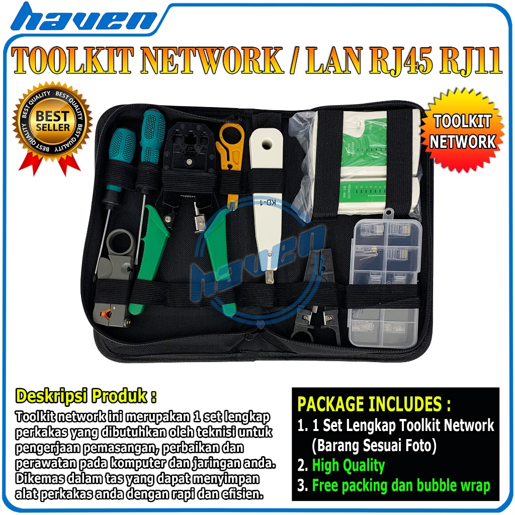 Jual Network Cable Repair Tool Kit Set / Toolkit Network Repair 8 In 1 ...