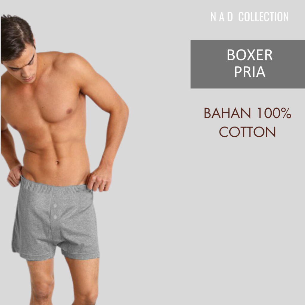 Jual Boxer Pria 100% katun Laki-laki Celana Dalam Celana Pendek Rumah ...