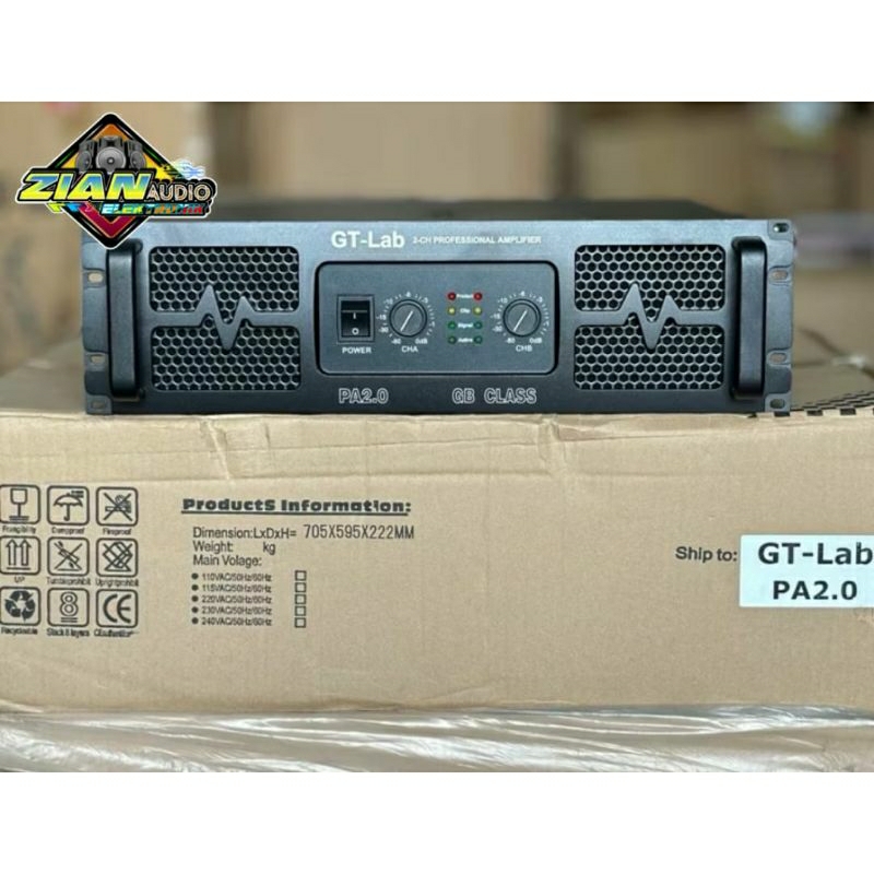 Jual POWER AMPLIFIER RDW GT LAB PA 2.0 / 2 CHANNEL original 2x2000watt ...