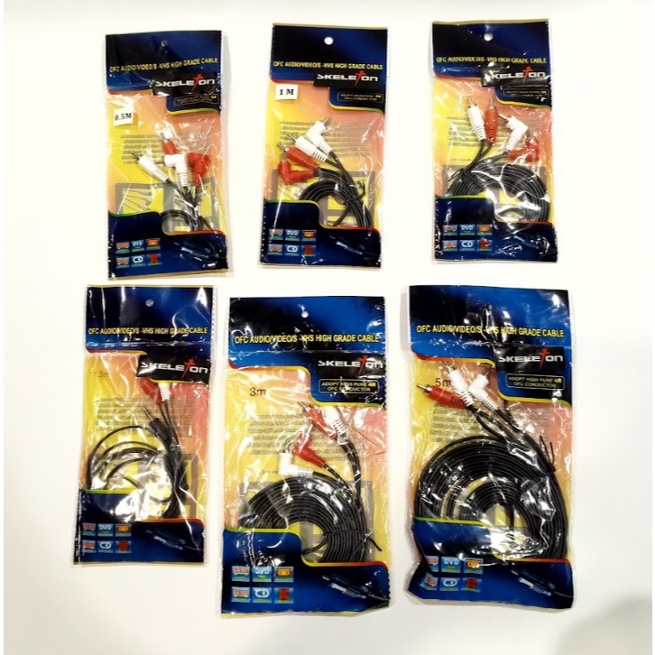 Jual KABEL RCA JACK Y SKELETON | Shopee Indonesia