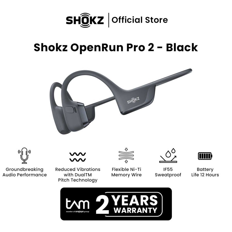 Jual Shokz OpenRun Pro 2 - Black | Shopee Indonesia