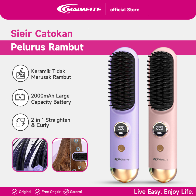 Jual MAIMEITE Sisir Catok Pelurus Rambut Elektrik Comb Sisir Pelurus ...