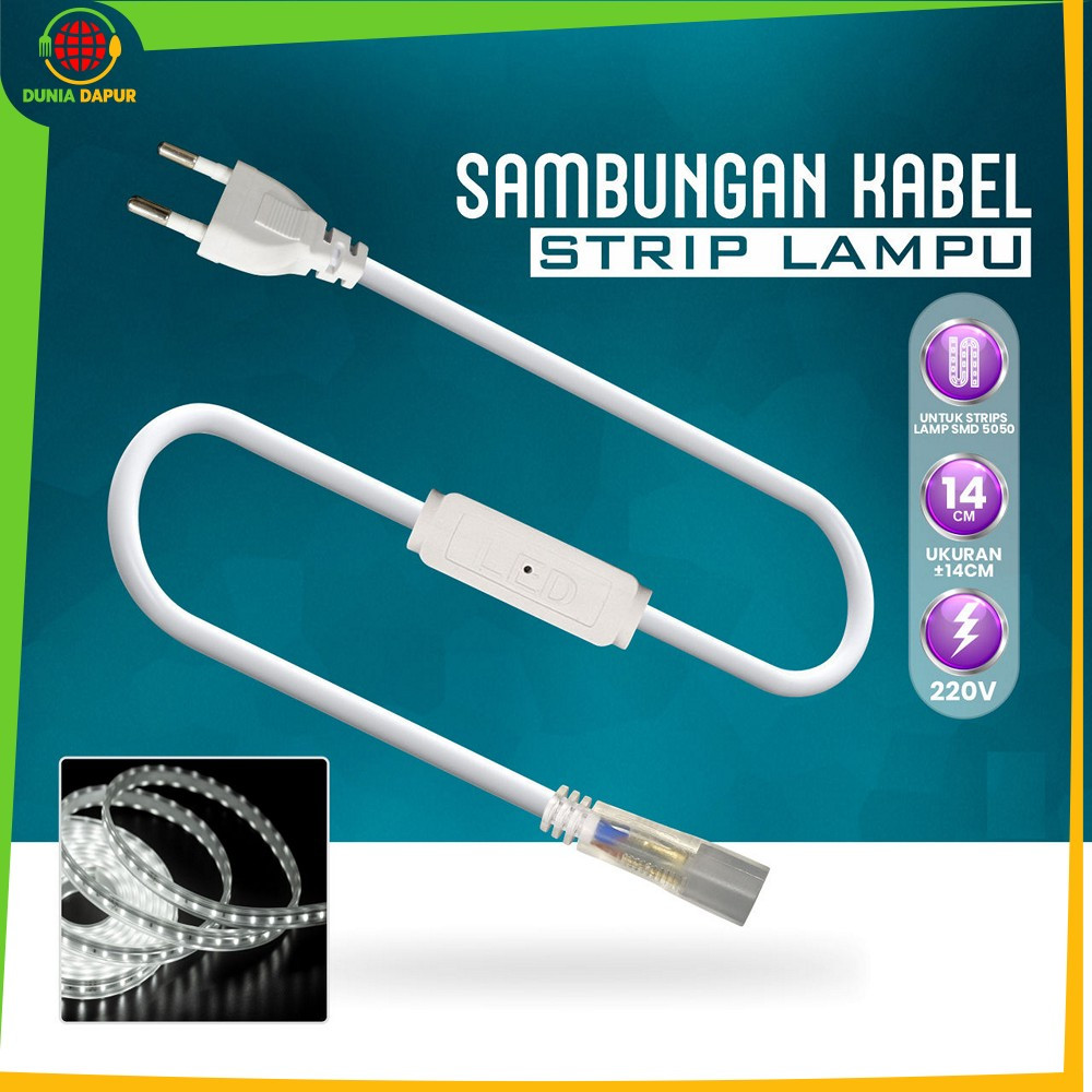 Jual Kabel Colokan Soket LED Strip Selang 5050 220V / Adaptor LED ...