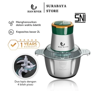 HAN RIVER Blender HRJRJ-S2BK 2L Baja tahan karat Listrik