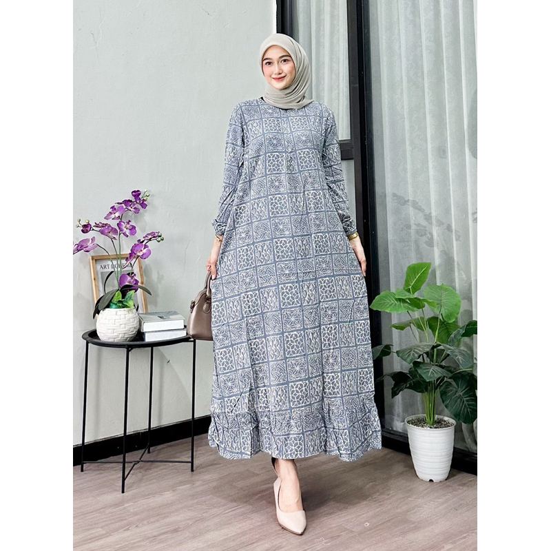 Jual Gamis Rampel Dona Rayon Premium Busui Friendly Terlaris By Putri ...