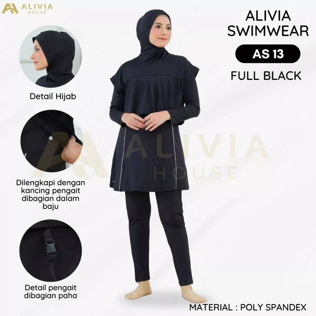 Baju Renang Muslimah Syari Alivia House untuk Dewasa dan Remaja Wanita Perempuan