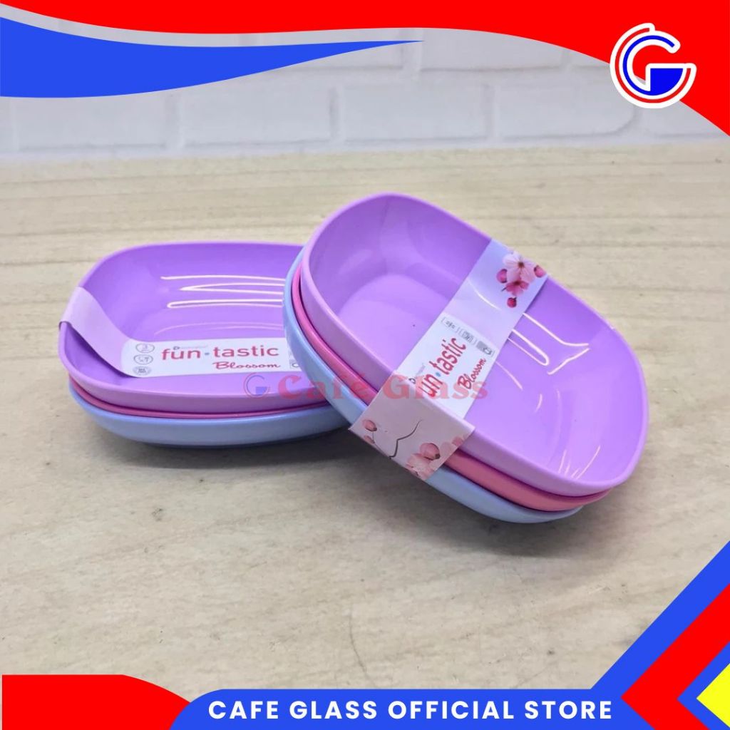 Piring Kecil Saji - Piring Kue Dessert - Piring Plastik Pastel Isi 3Pcs - P511X3