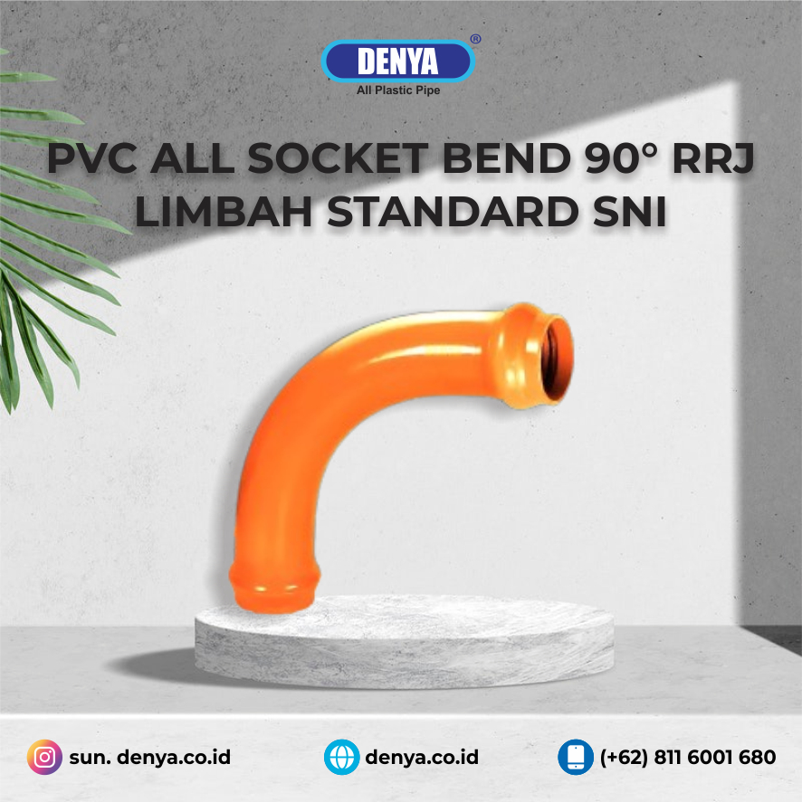 Jual Denya PVC Fitting Long Bend Limbah 90° Derajat SNI RRJ Ukuran ...