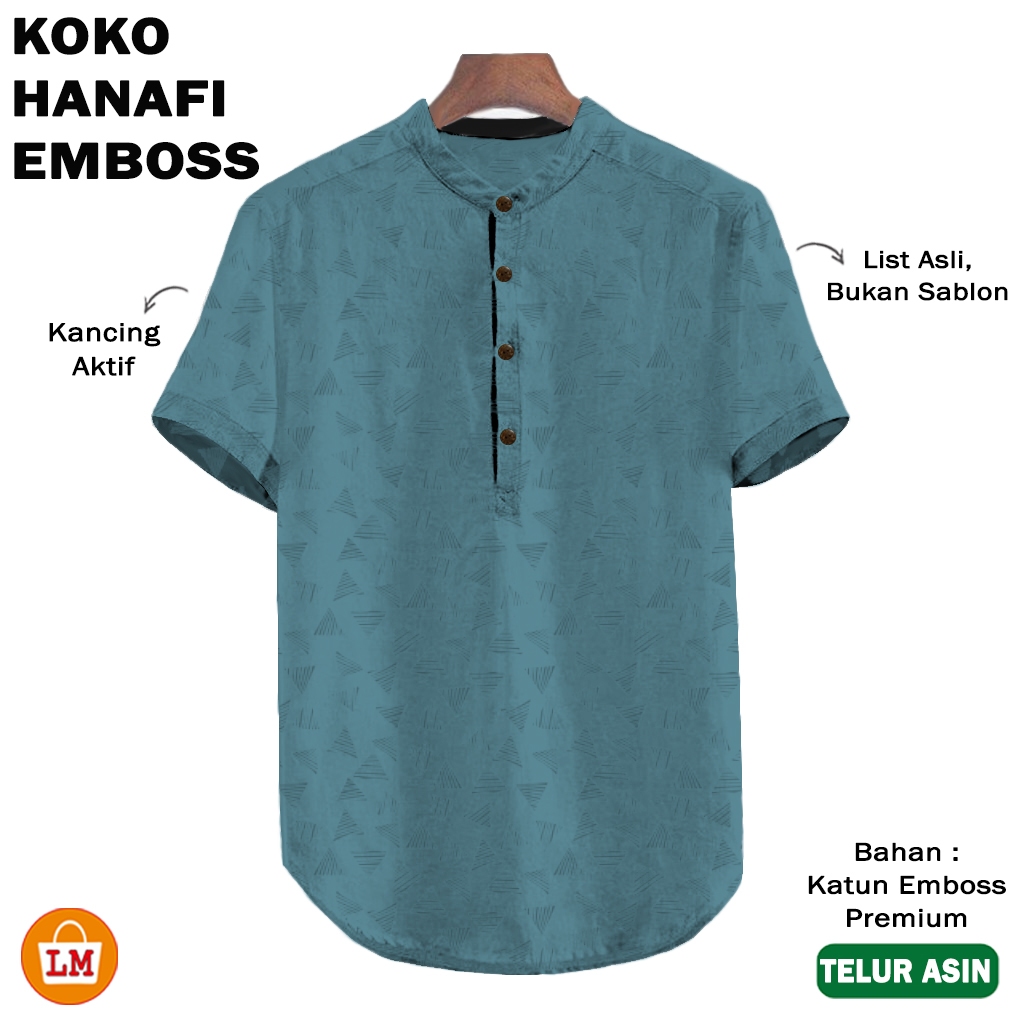 TERMURAH TERLARIS KOKO KURTA HANAFI LENGAN PENDEK Bahan Katun Ukuran M L XL XXL TERBARU LMS 26432 Bahan Adem Lembut Halus, Kancing Aktif Koko Dewasa