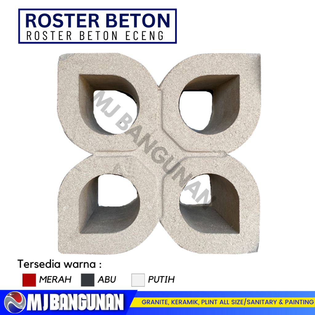 Jual Roster Beton Minimalis Ukuran 20x20 Roster Motif Eceng Warna Putih ...