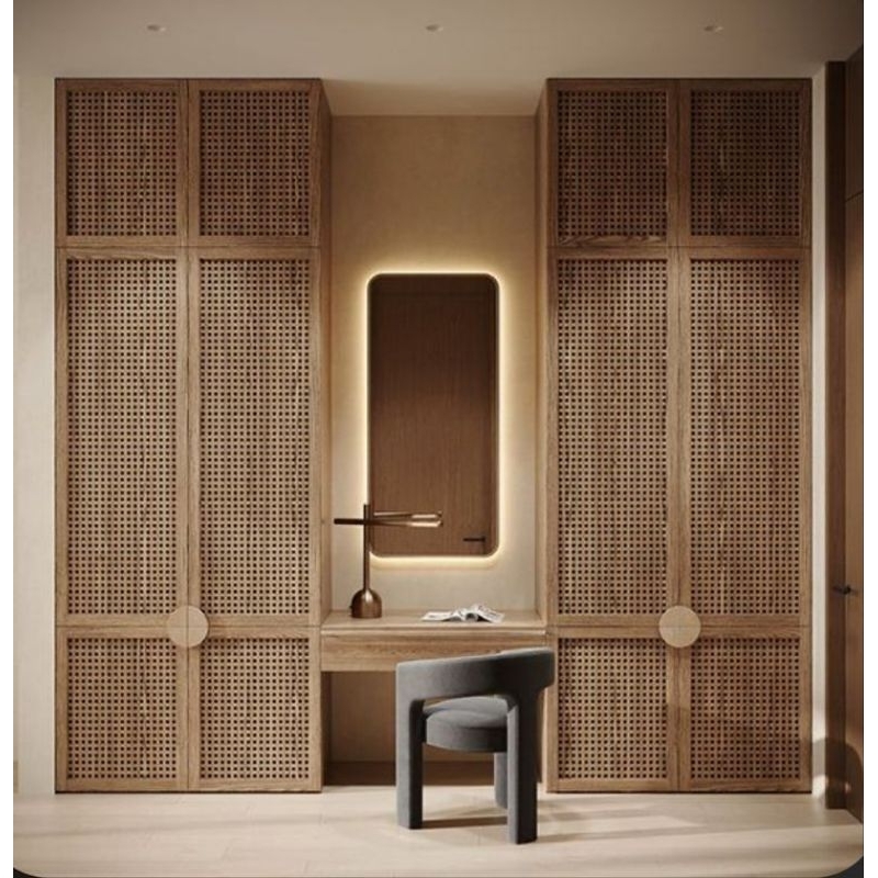 Jual Lemari Pakaian Modern Rotan Wardrobe Pakaian Lemari Pakaian Meja ...
