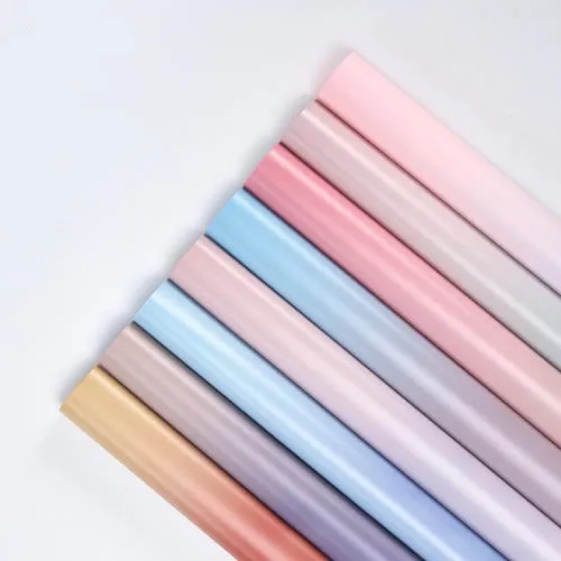Jual [5 LEMBAR] Grosir Flower Wrapping Paper Varian Gradasi Bolak Balik ...