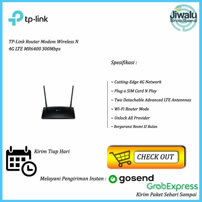 Jual TP-Link TL-MR6400 | 4G LTE Router | 300 Mbps Wireless N Modem ...