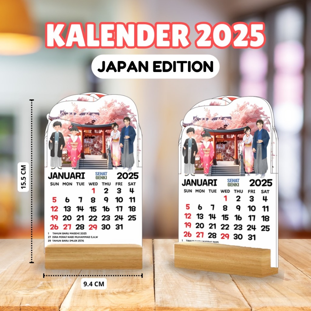 Jual KALENDER 2025 LENGKAP DESAIN JEPANG AESTHETIC MURAH / SOUVENIR ...