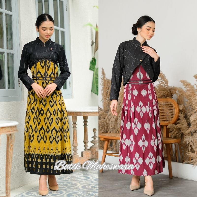 jual-batik-maheswara-one-set-kebaya-janggan-rok-tenun-lily-shopee