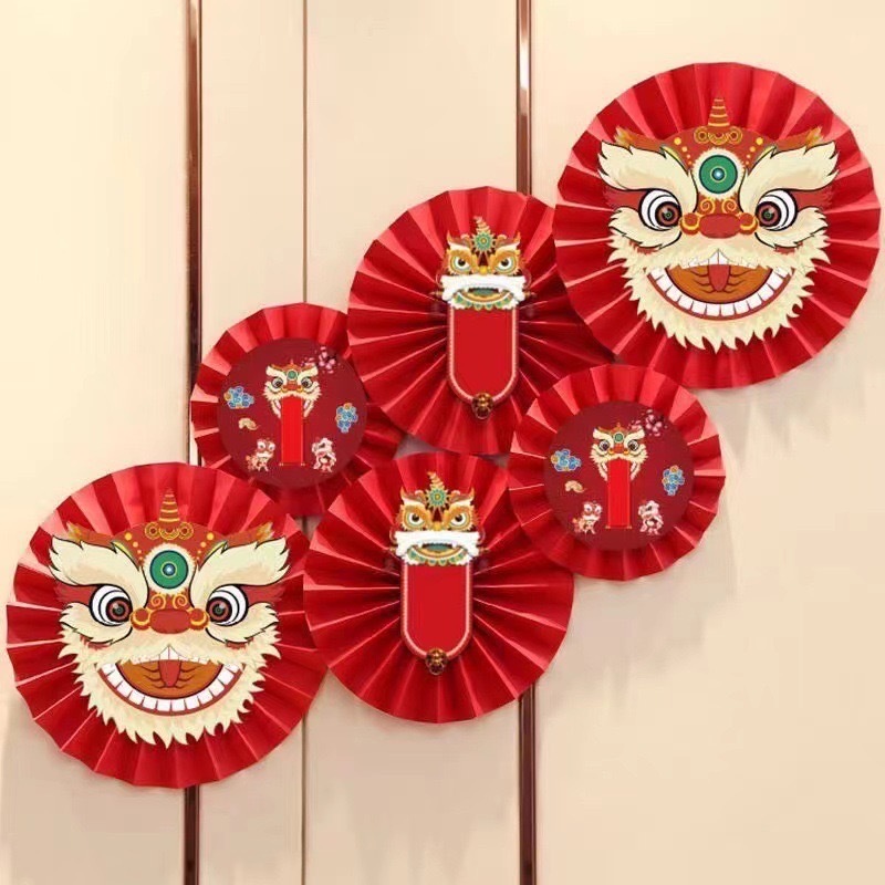 [ISI 6] 1 Set Kipas Gantung Kertas Motif Imlek Fu Paperfan Dekorasi Imlek  Ular 2025 DIY Shio Snake Tahun Ular Hiasan Chinese New Year Sincia Dinding  ...