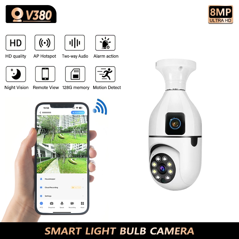 Jual V380 Pro Mini WIFI IP Camera 8MP HD Wireless Security Smart Home ...