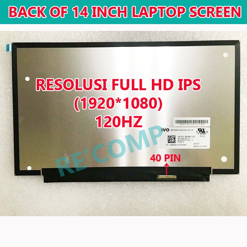 TFTcenter Screen Replacement For HP Elitebook 840 G5, 840 G6, 745 G5, 745 G6 LCD Screen 14.0 30Pin FHD 1920x1080 Laptop Display Panel (Non-Touch) L21943- 001 L14383-001 L62774-001 L19199-001 - Foto 11