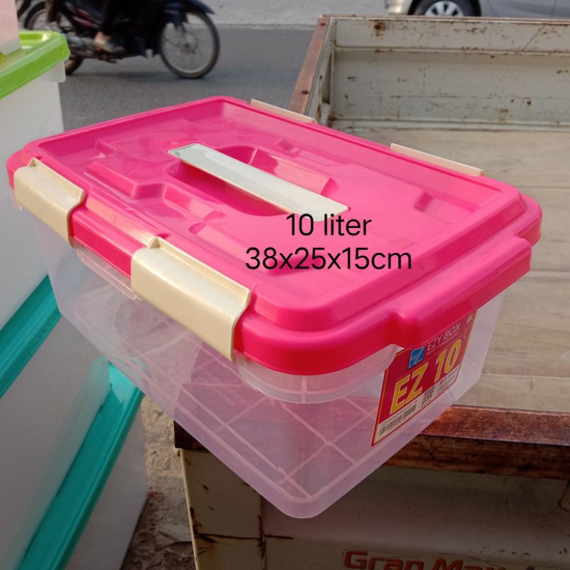 Jual Container Box Plastik Serbaguna 10 Liter/ Kotak Penyimpanan ...