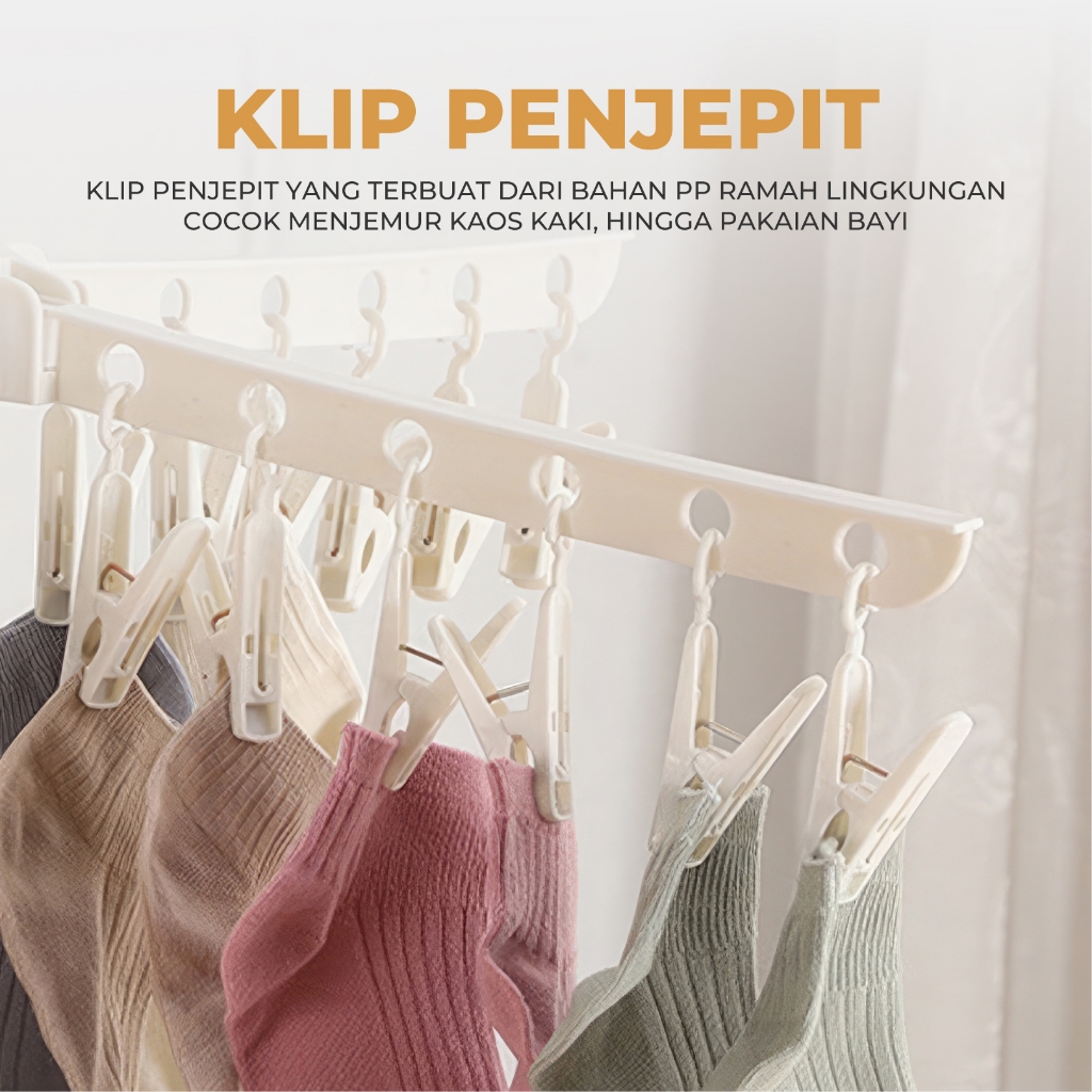 Jual YH - Rak Jemuran Menara Rak Jemuran Baju Kaos Kaki 3 Susun 16 Jari ...