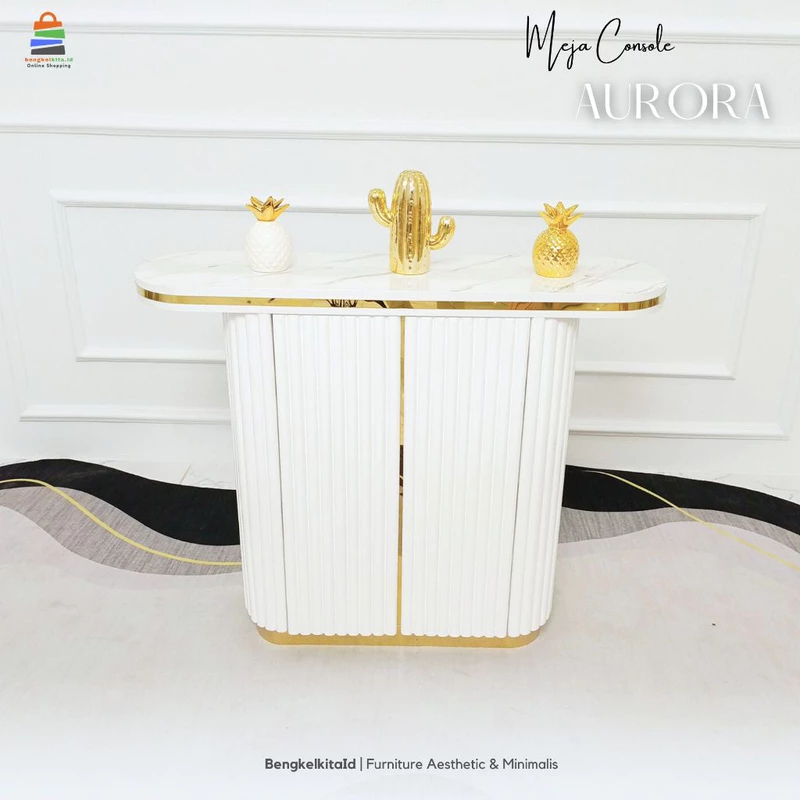 Meja Console Aesthetic Meja Hias Minimalis - MEJA AURORA - Foyer Kayu Solid Cat Duco GlossyMeja Console Aesthetic Meja Hias Minimalis - MEJA AURORA - Foyer Kayu Solid Cat Duco Glossy