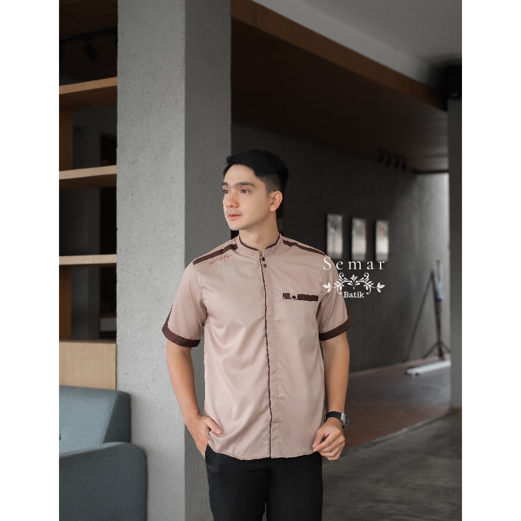 TERLARIS! BAJU KOKO PRIA DEAWASA LENGAN PENDEK MOTIF YISUNSIN KEMKO BAHANTOYOBO PREMIUM TEBAL