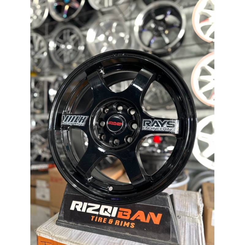 Jual velg te37 r15 black gloss lebar 6,5 et40 kondisi baru | Shopee ...