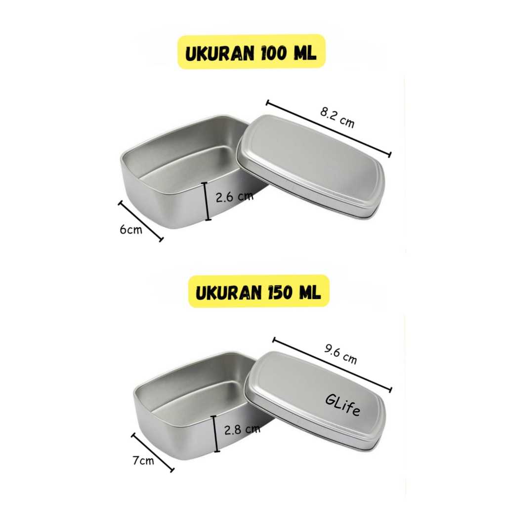 Jual Kaleng Aluminium 100gr & Kaleng Aluminium 150gr Aluminium Tin Jar ...