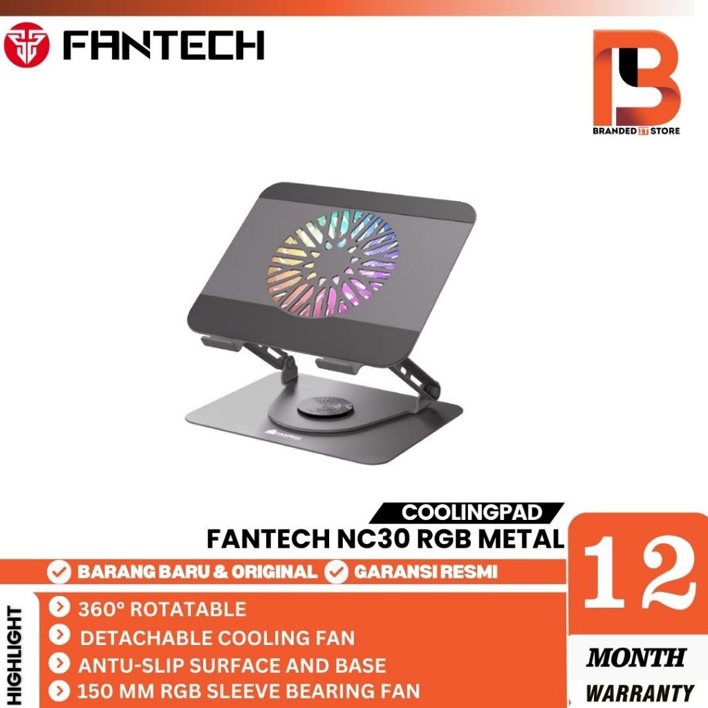 Jual FANTECH NC30 RGB METAL COOLINGPAD | Shopee Indonesia